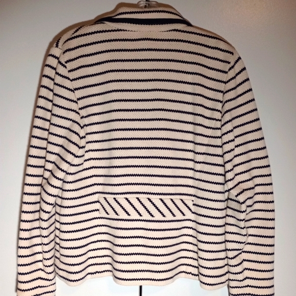 Talbots Zigzag Stripes Textured Knit Jacket - Picture 4 of 4